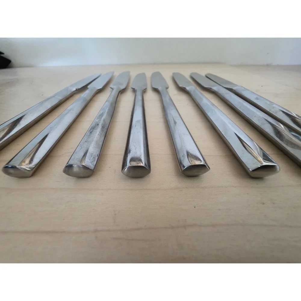 LOT OF 8 Retroneu CYLINDER Dinner Knives 9